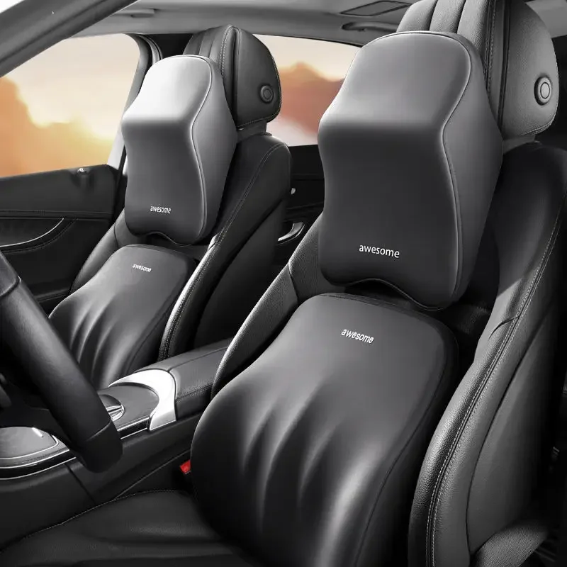 Memory Foam Car Neck Pillow Lumbar Support - NIEUW Auto Lendensteun Hoofdsteun Nekkussen Memory
