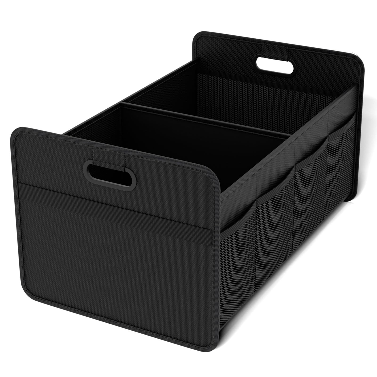 Car Trunk Organizer Foldable Storage Box - 40L opvouwbare draagbare auto-opbergdoos met zijnet,