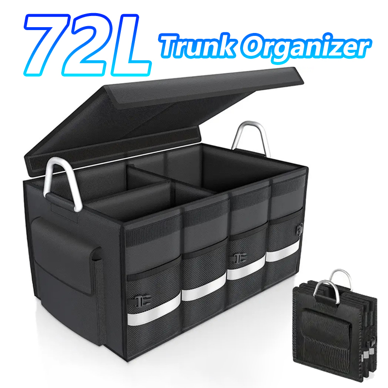 Car Trunk Organizer Foldable Storage Box - Zware 72L Kofferbak Organizer voor Auto