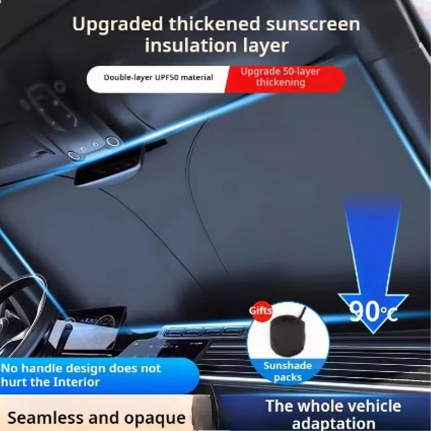 Car Sunshade Windshield Umbrella Foldable - Autozonnescherm UV-reflectie voorruit paraplu voorzijde zonnescherm