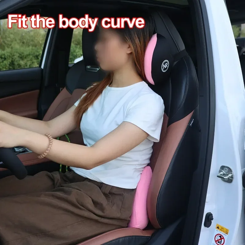 Memory Foam Car Neck Pillow Lumbar Support - Voor rijcomfort: autostoelkussen accessoires, set hoofdsteun