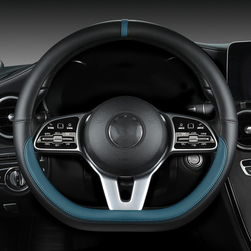 Volledig lederen universele au - Car Steering Wheel Cover Anti Slip Breathable recensie en prijs