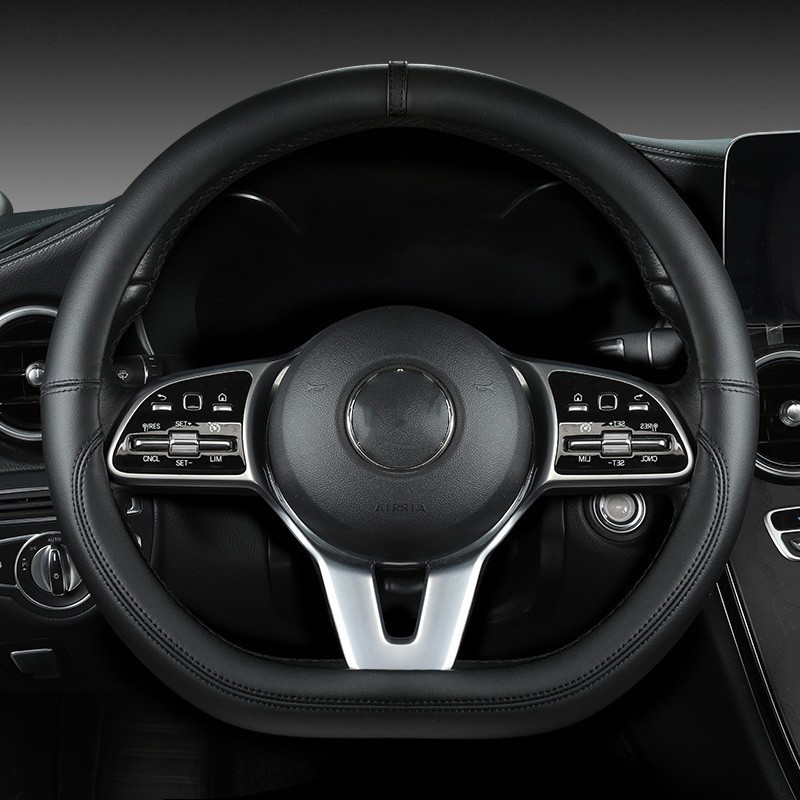 Volledig lederen universele au - Car Steering Wheel Cover Anti Slip Breathable recensie en prijs