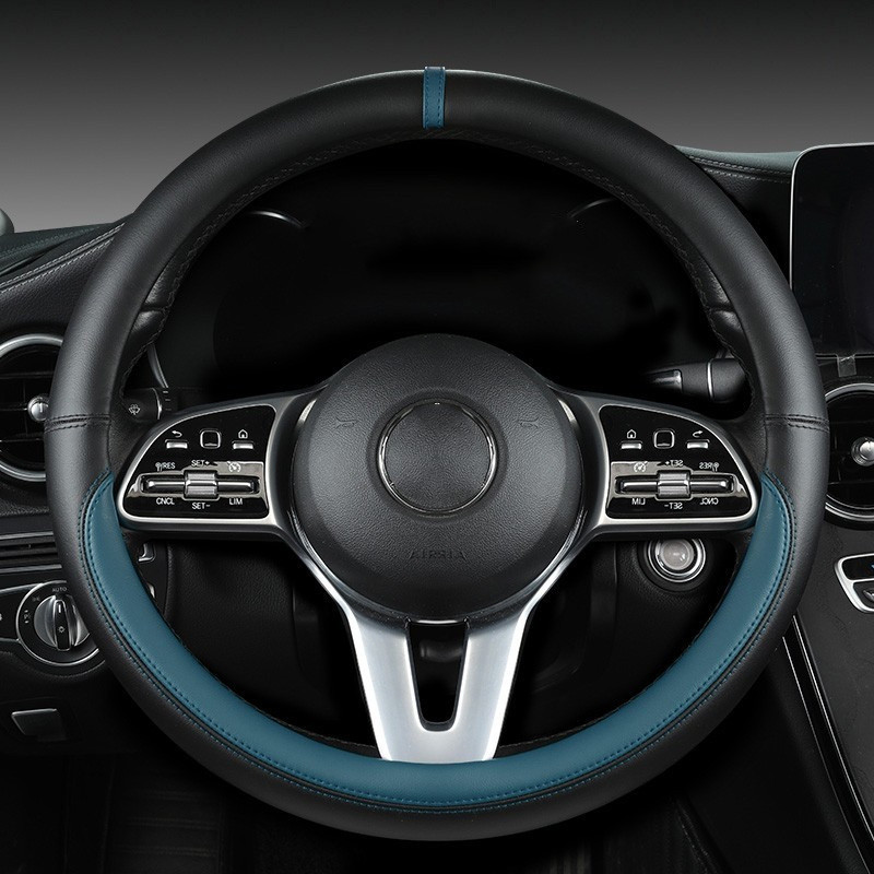 Volledig lederen universele au - Car Steering Wheel Cover Anti Slip Breathable recensie en prijs