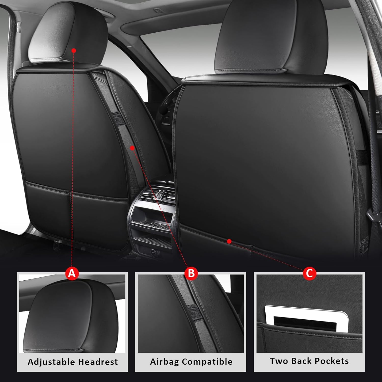 Universele autostoelbeschermin - Leather Car Seat Covers Full Set Universal recensie en prijs
