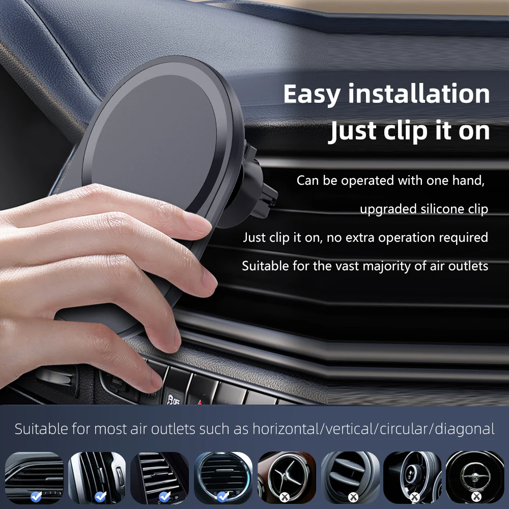 Mini Magnetische Draadloze Aut - Magnetic Phone Holder For Car Vent recensie en prijs