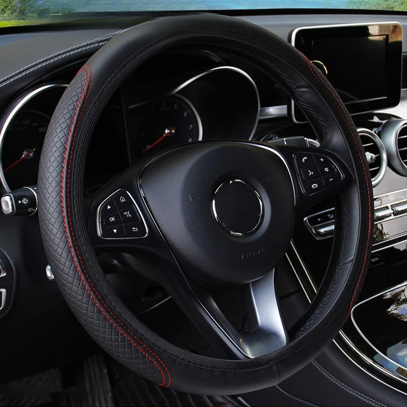 Auto Stuurhoes Anti Slip Pu Le - Car Steering Wheel Cover Anti Slip Breathable recensie en prijs