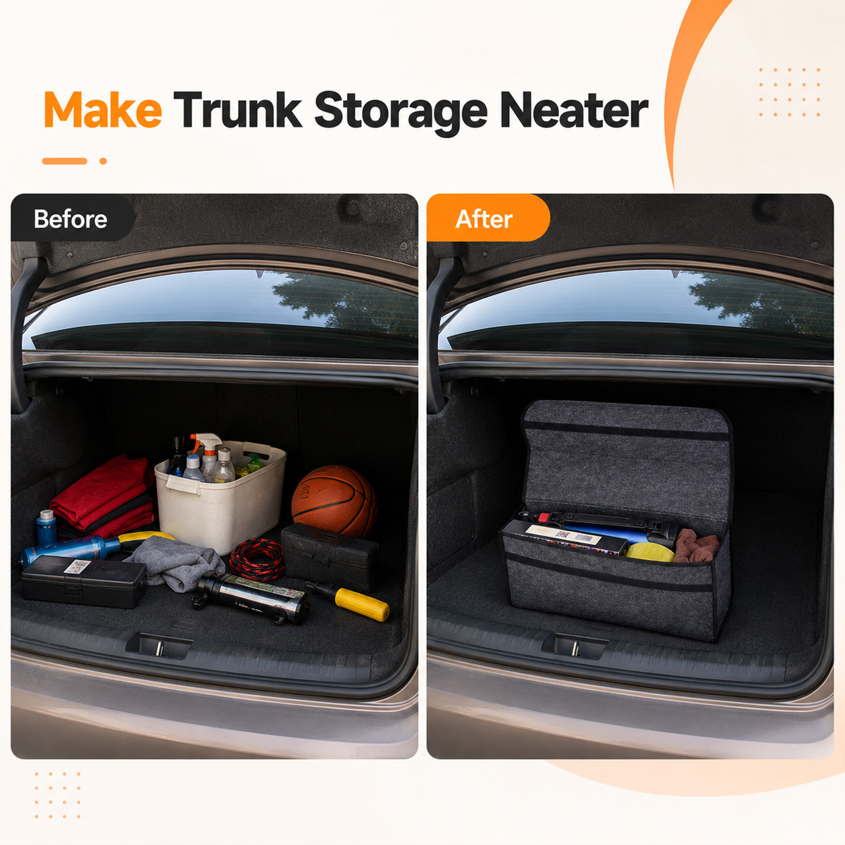 YONGRUN Opvouwbare vilten auto - Car Trunk Organizer Foldable Storage Box recensie en prijs