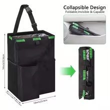 Zwarte waterdichte afvalzak vo - Waterproof Car Trash Can With Lid recensie en prijs