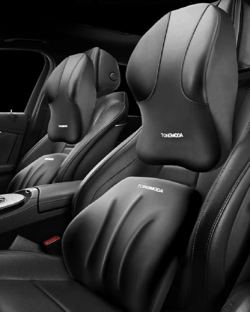 Traagschuim Auto Nekkussen Bes - Memory Foam Car Neck Pillow Lumbar Support recensie en prijs