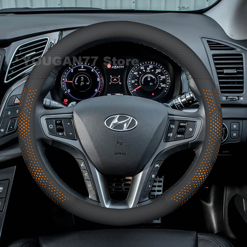 Lederen stuurwielhoes voor Hyu - Car Steering Wheel Cover Anti Slip Breathable recensie en prijs