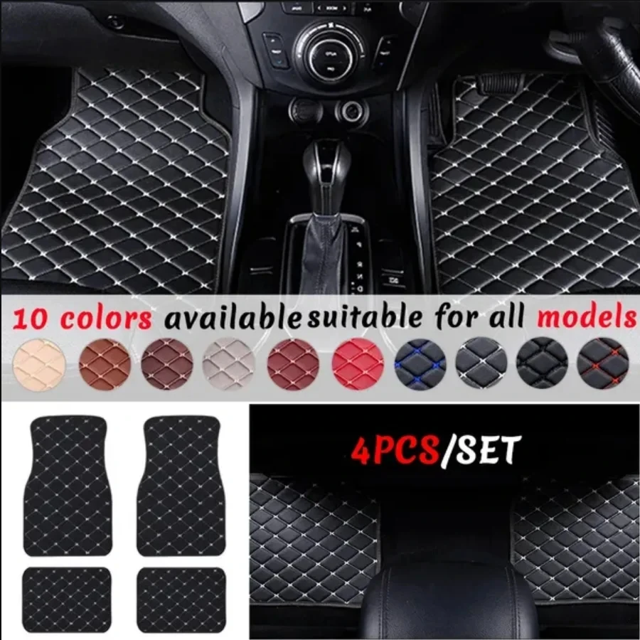 Auto Vloermatten 4 STKS Univer - Car Floor Mats Universal Waterproof Leather recensie en prijs