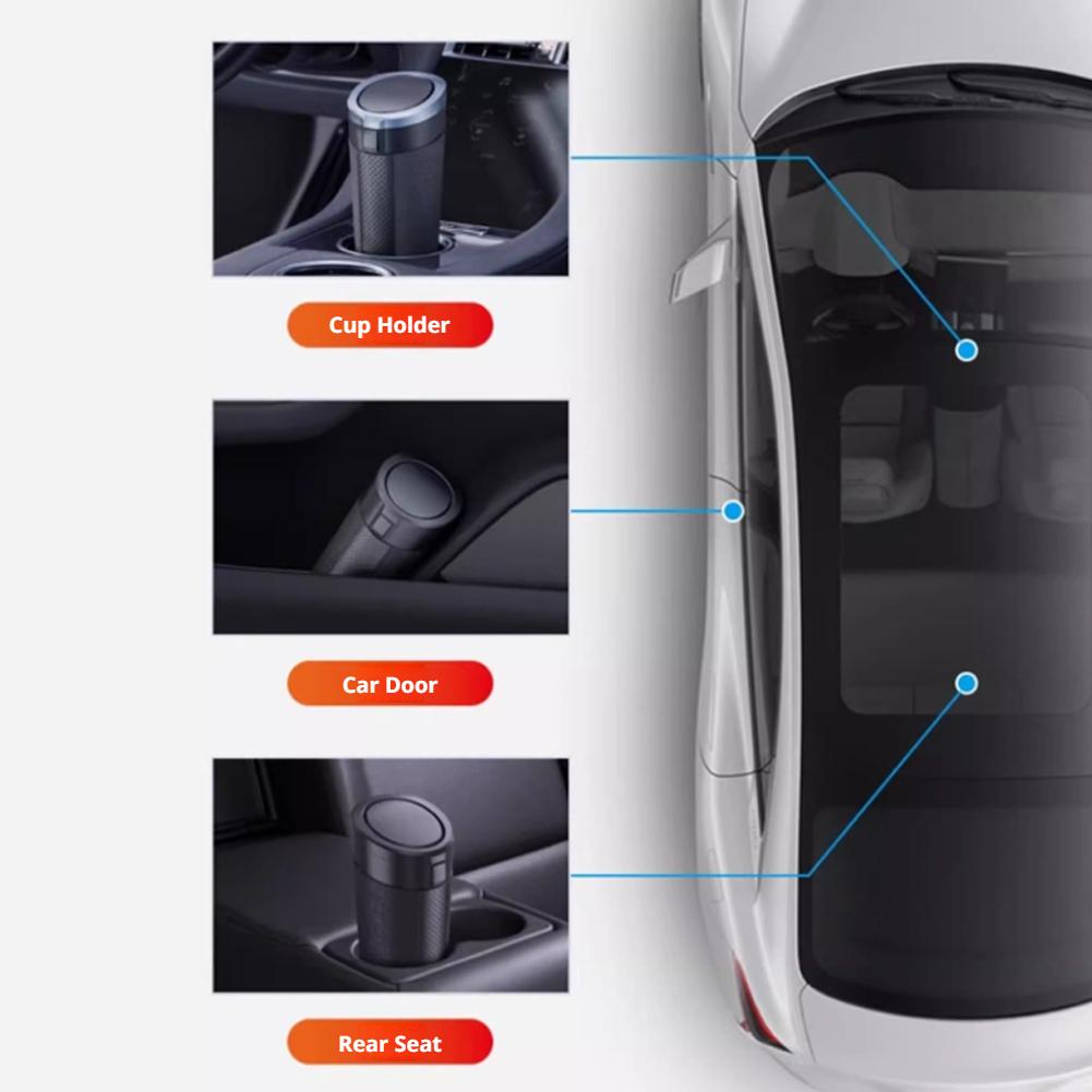 Draagbare auto-afvalbak met dr - Waterproof Car Trash Can With Lid recensie en prijs