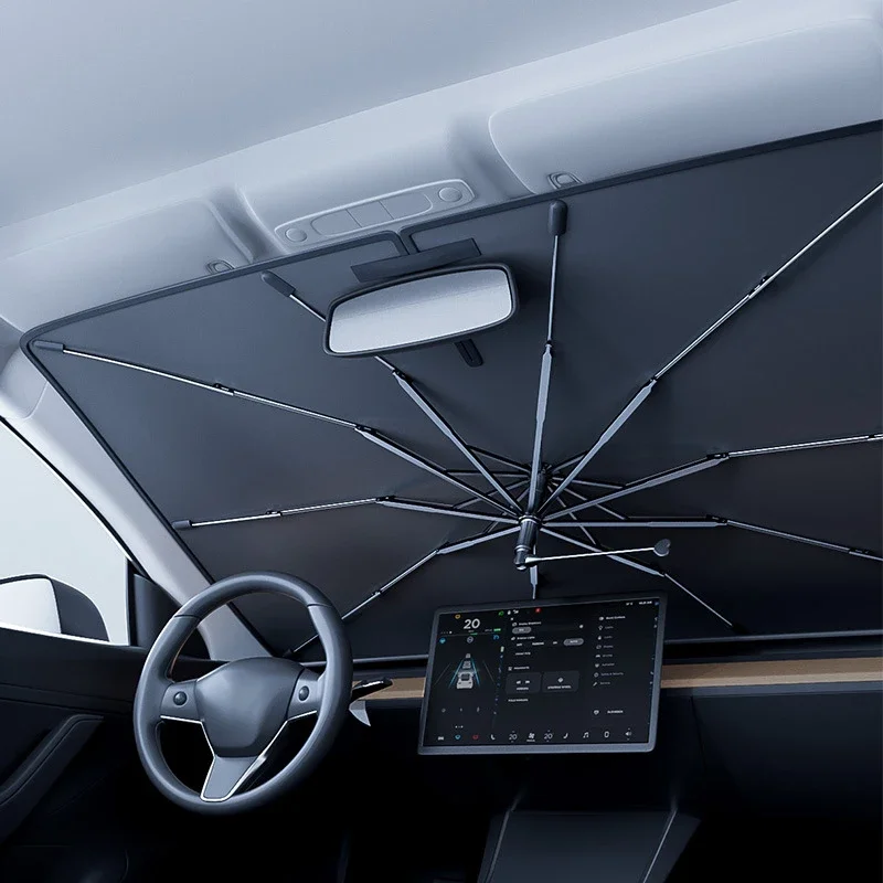 Autozonnescherm, opvouwbaar, v - Car Sunshade Windshield Umbrella Foldable recensie en prijs