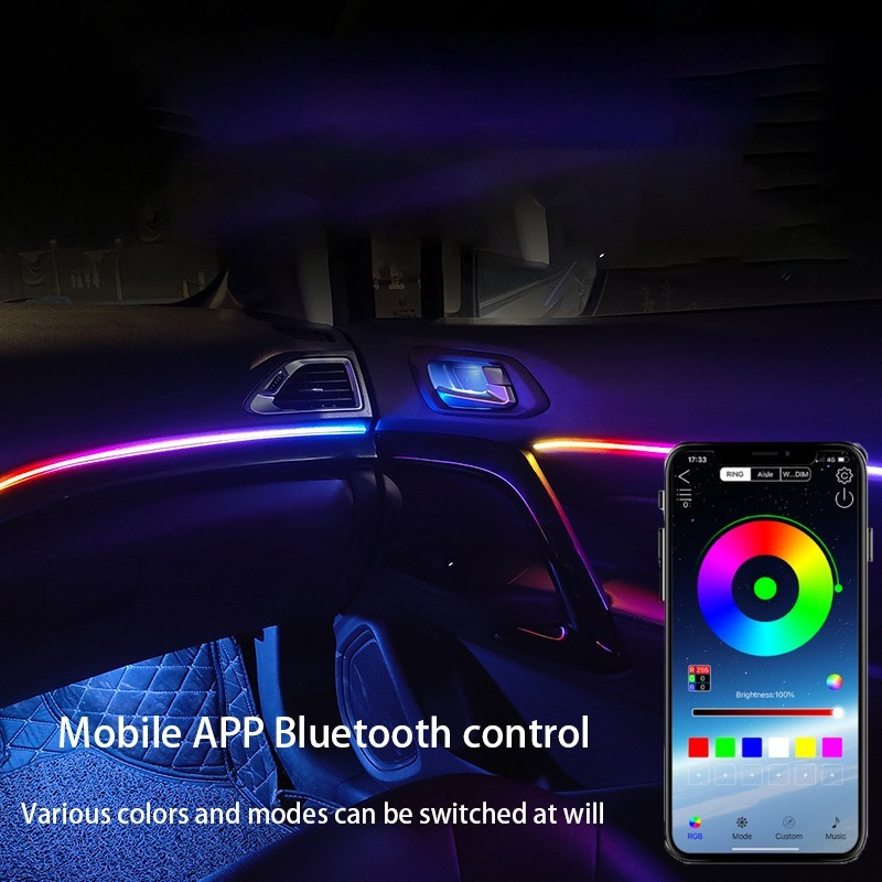 Auto Led Omgevingslicht 64 Kle - Led Ambient Interior Car Lights App Control recensie en prijs